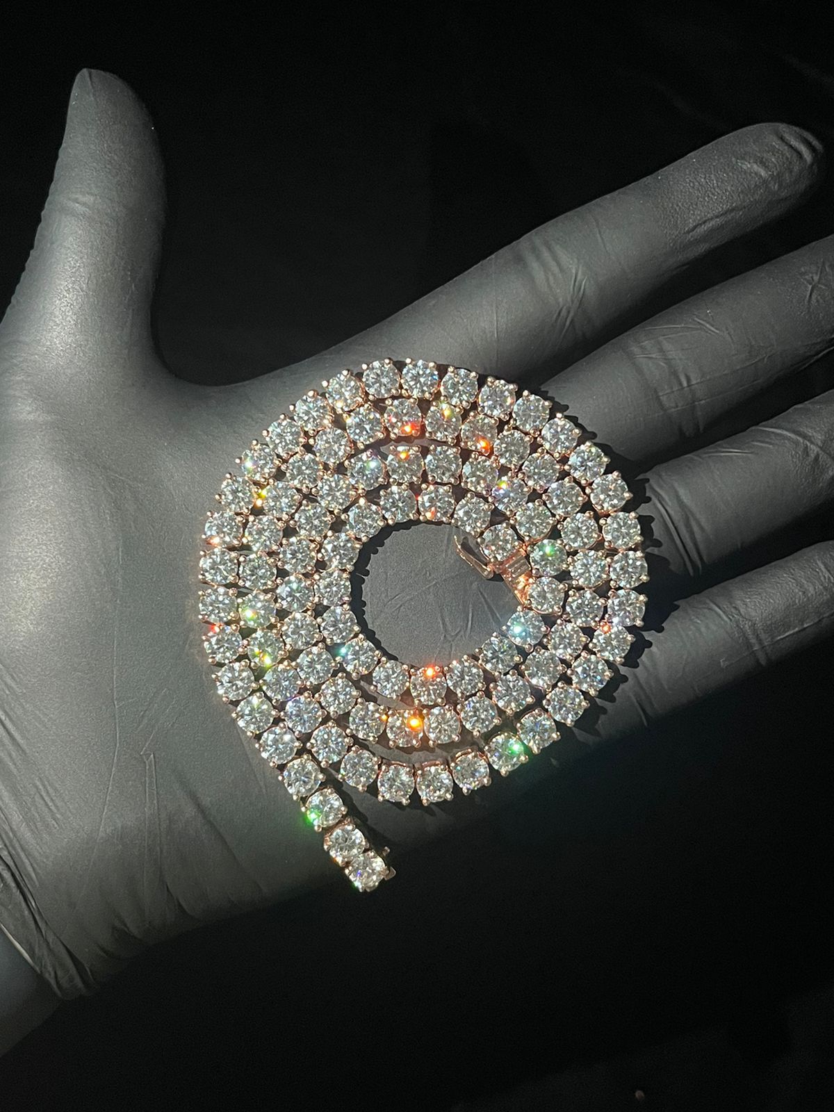 VVS1 D Moissanite tennis chain