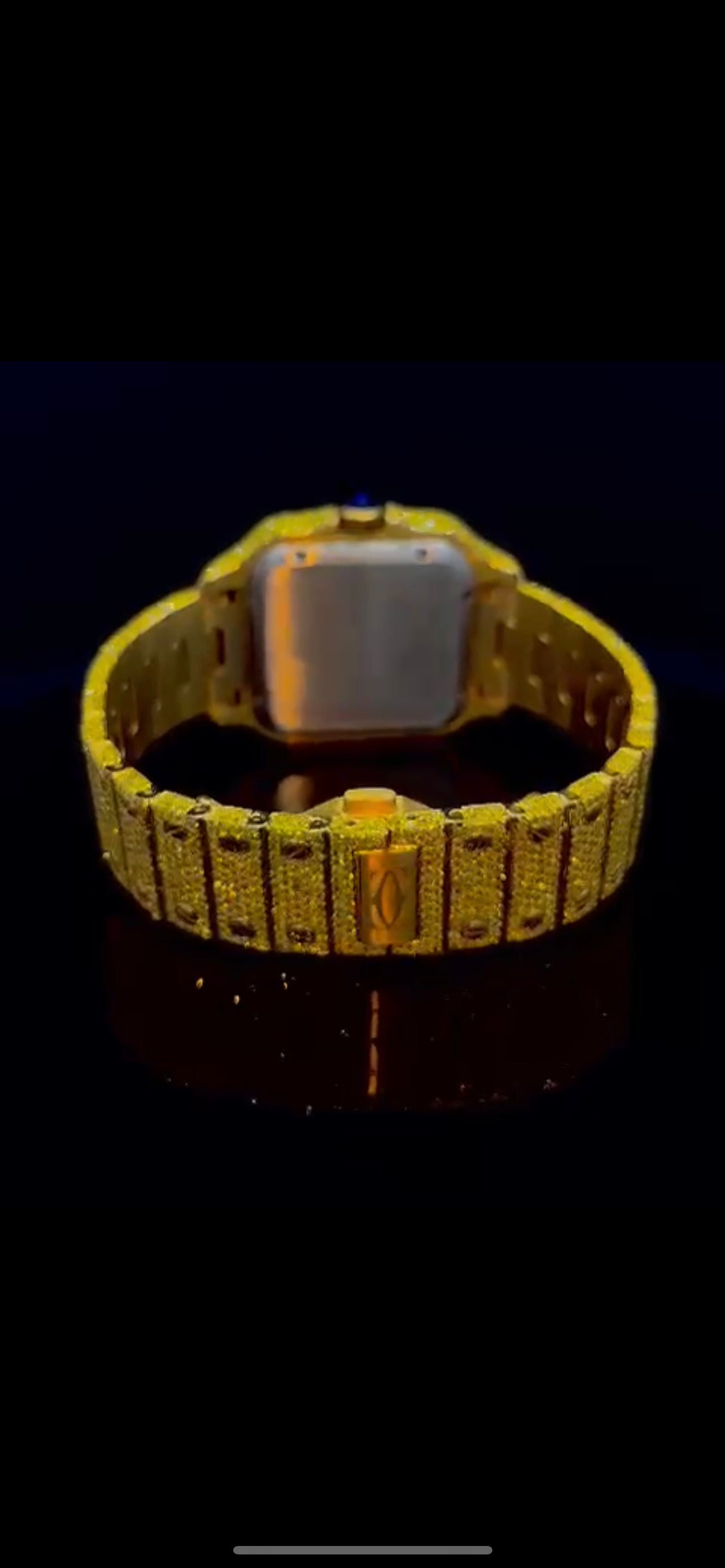Flawless D Moissanite Cartier Santos