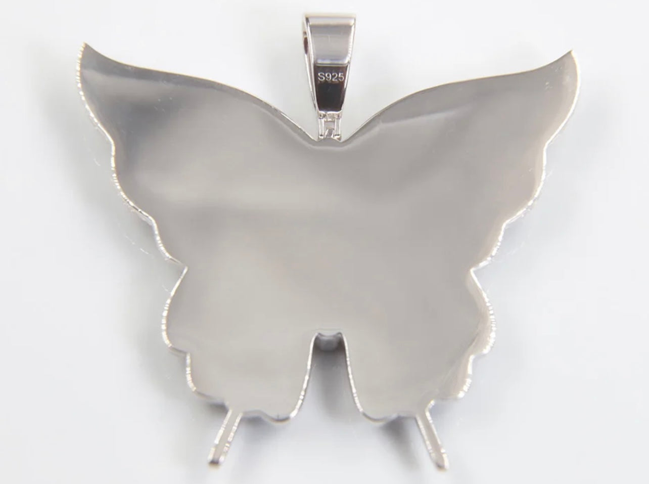 Beautiful butterfly pendant VVS D Moissanite (engrave meant on back of pendant available for extra cost) 