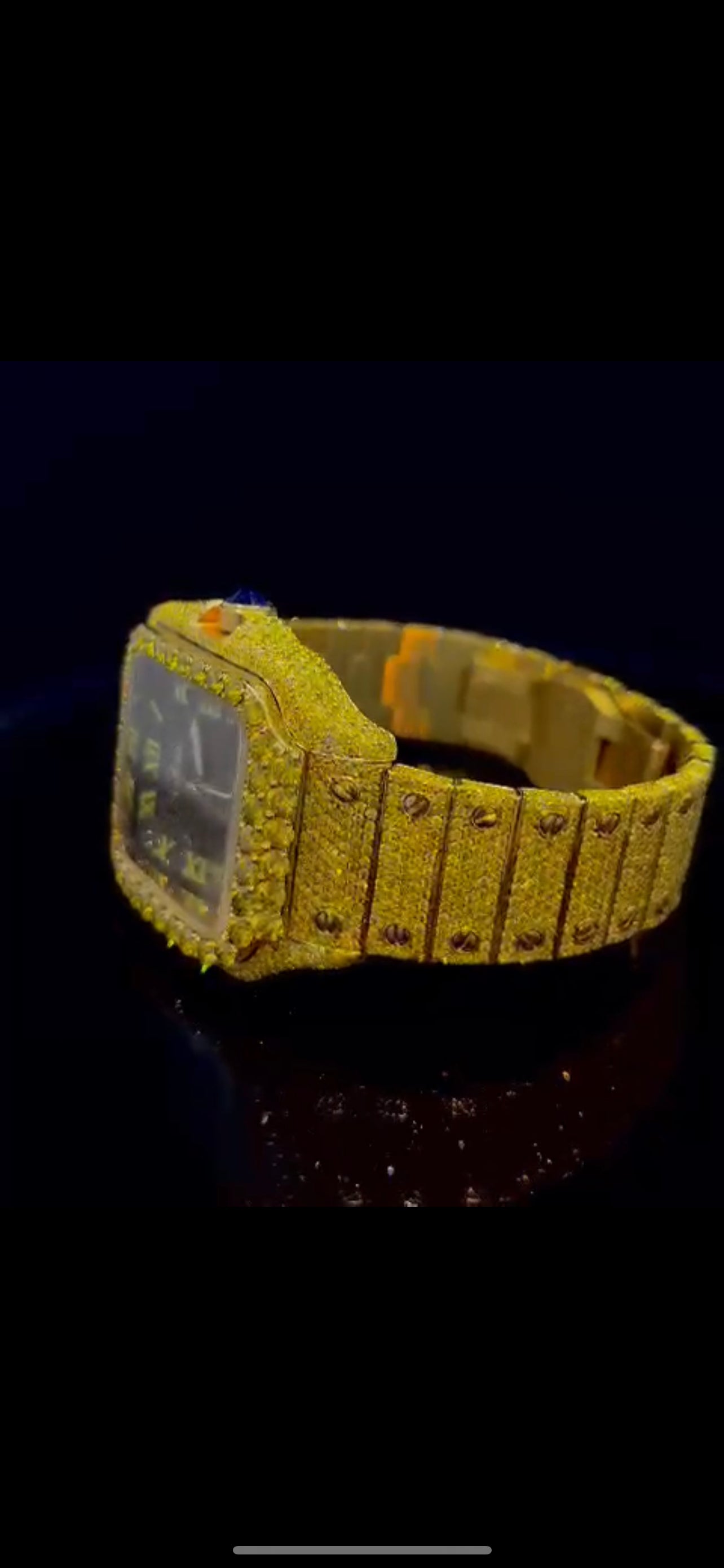 Flawless D Moissanite Cartier Santos