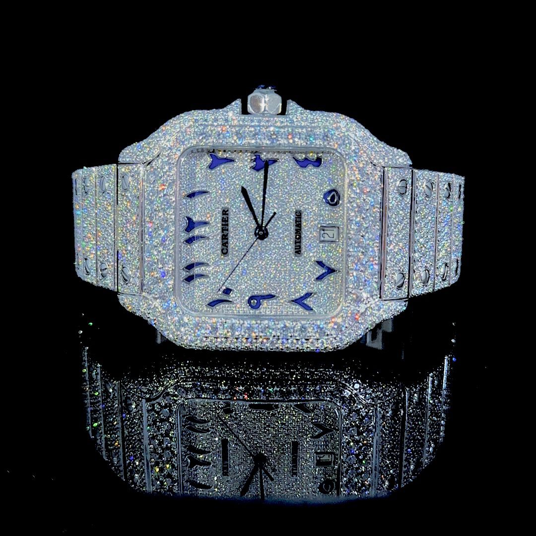 Cartier Santos purple Arabic lettering 41mm