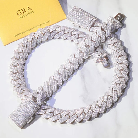 16MM 4 Row VVS D Moissanite Cuban chain or bracelet