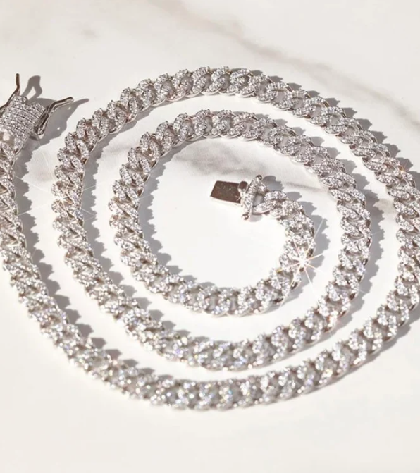 6mm Moissanite VVS1 Cuban link chain