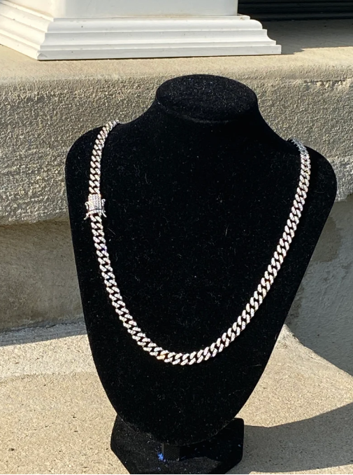 6mm Moissanite VVS1 Cuban link chain