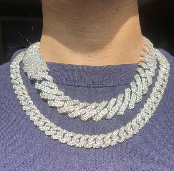 15mm Moissanite Cuban VVS1 D