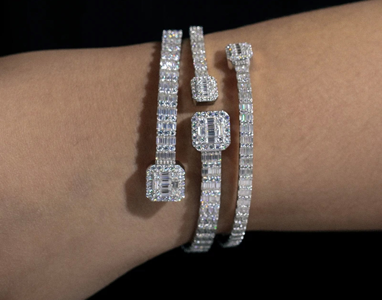 VVS D Moissanite bracelet multiple colors