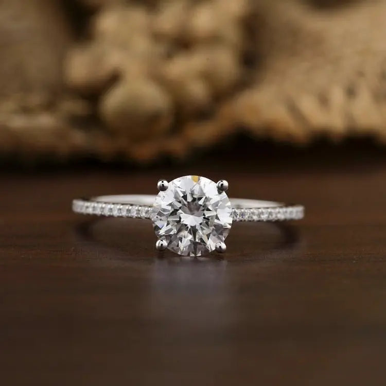 1.5 carat D VVS1 Moissanite WEDDING RING