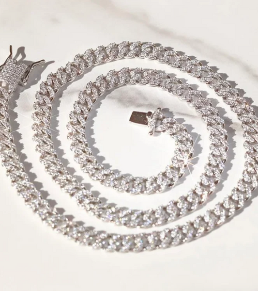 6mm Moissanite VVS1 Cuban link chain